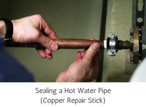 Epoxy Putty Repair Stick Copper - Sealing a Hot Water Pipe
